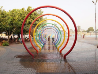 water-park-rainbow-shower